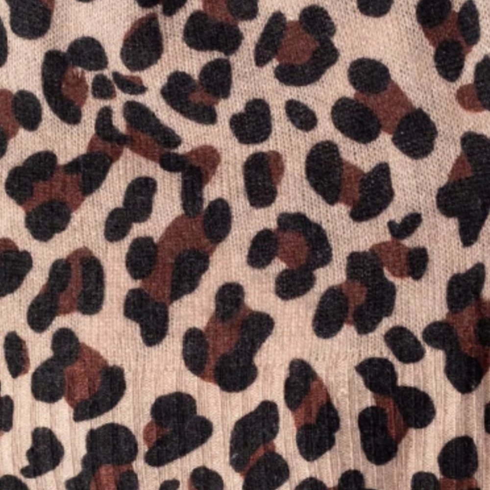 27 MILES Leopard Cashmere Beanie in Jungle - Picture 2 of 3